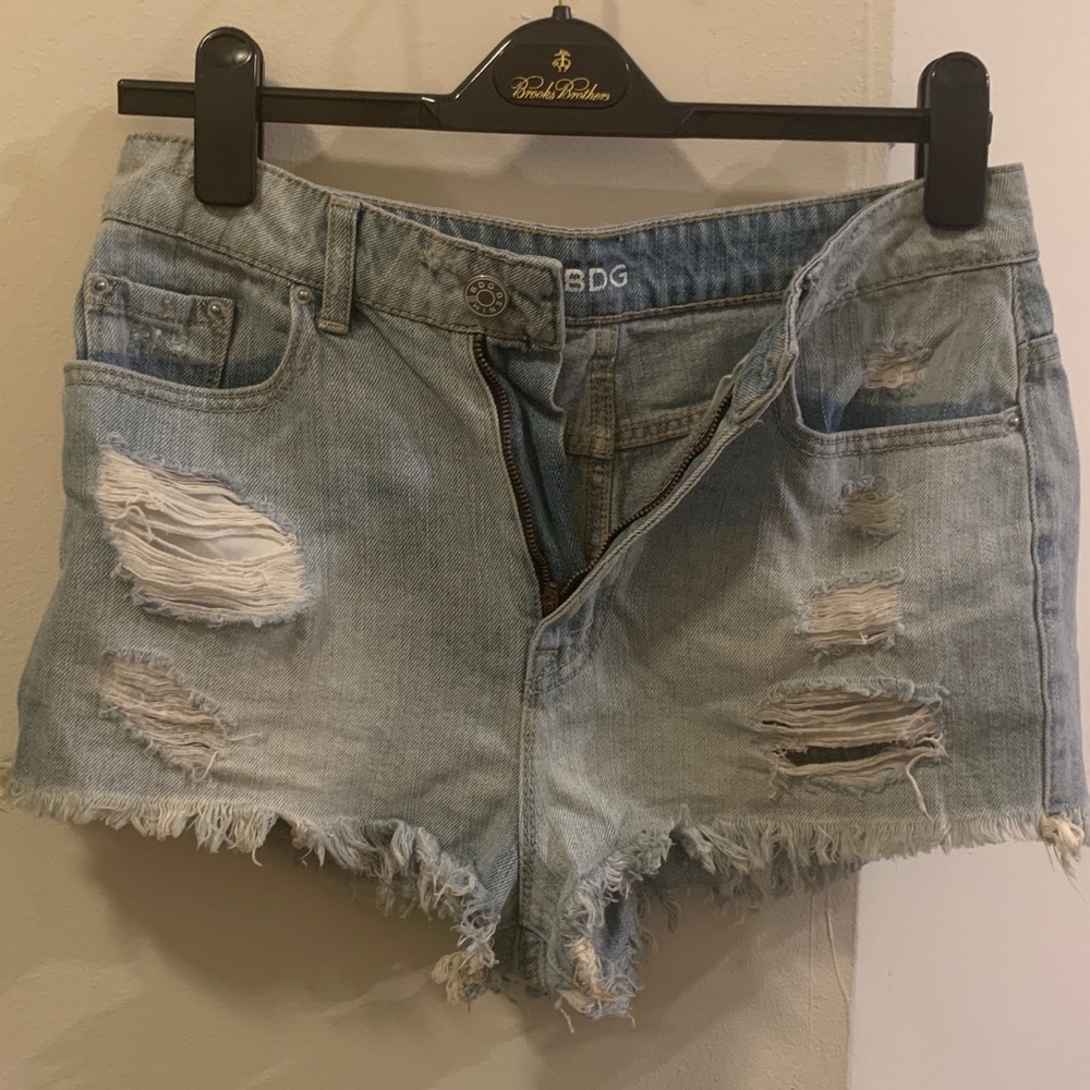 BDG super high rise cheeky jean shorts